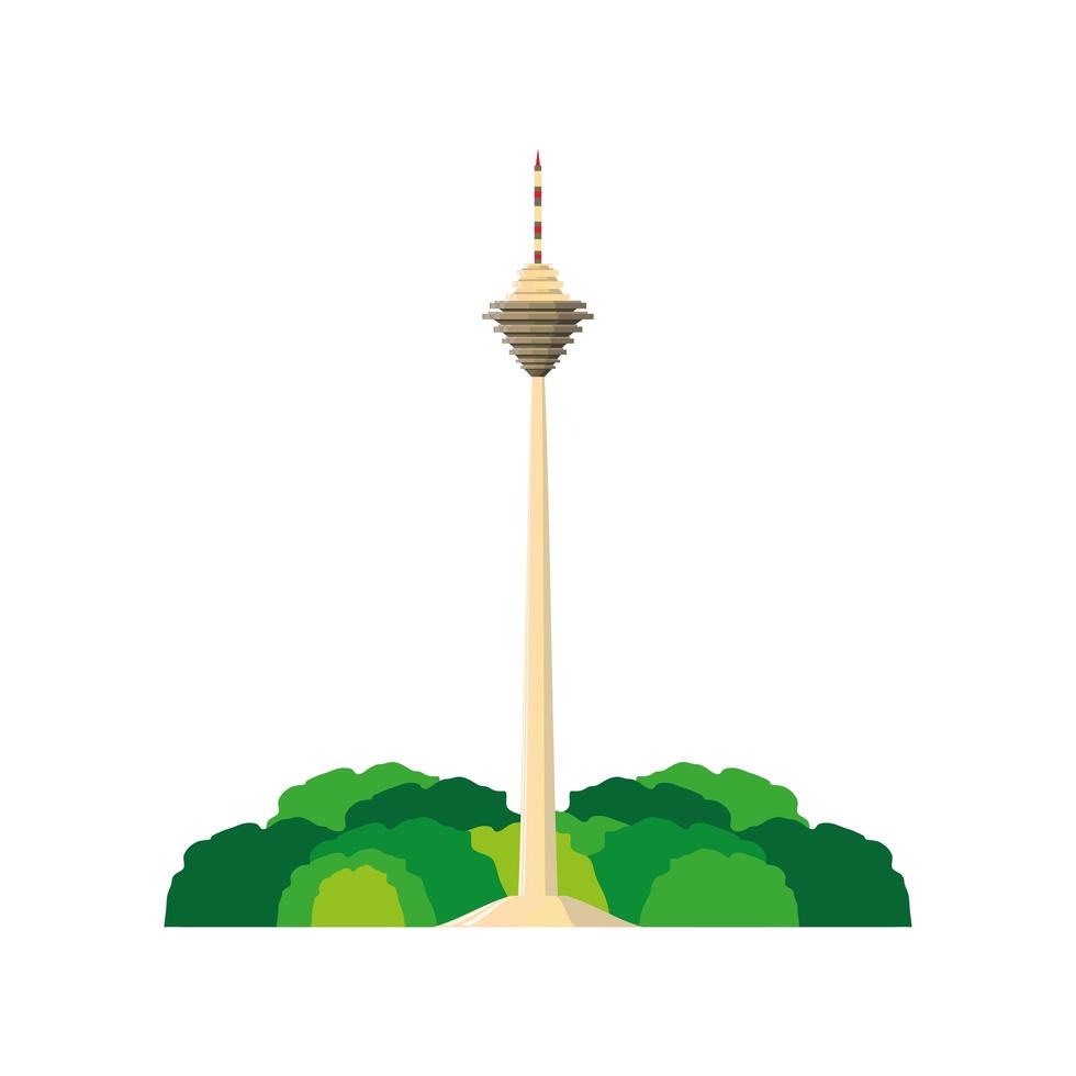 malaysia architecture tower vector