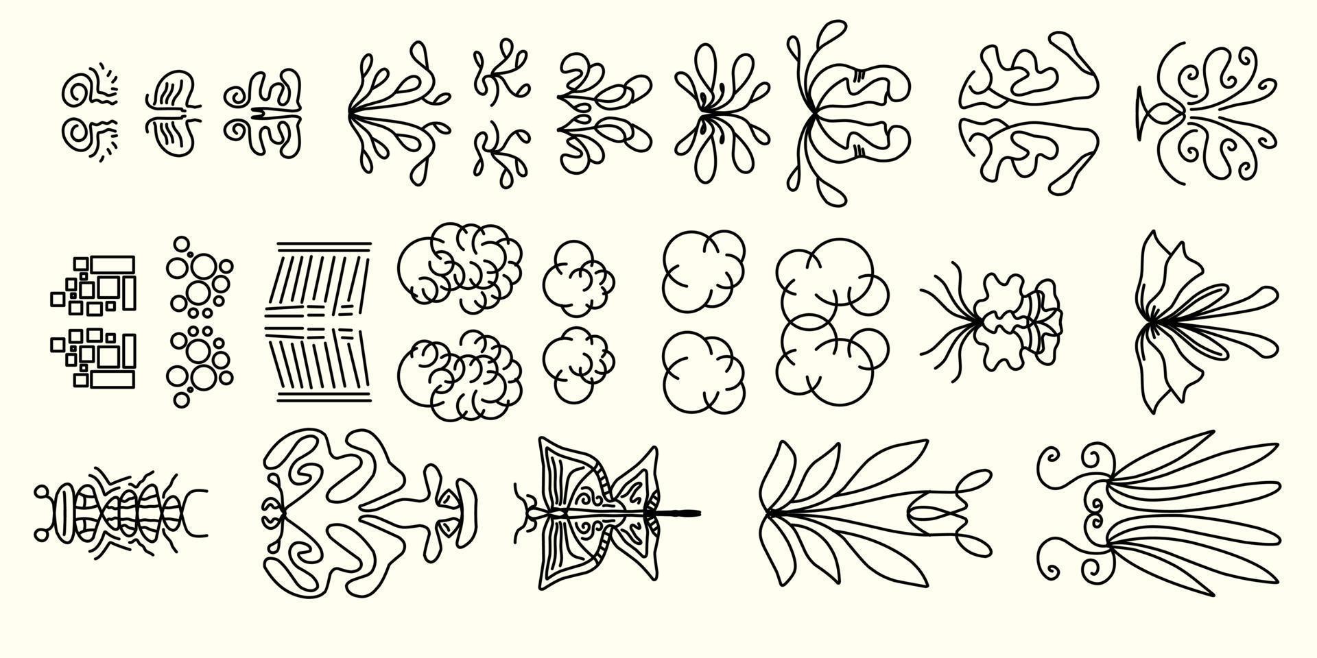 Florie Hand Drawn Bundle Design Element vector
