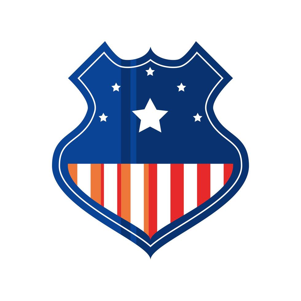 american shield flag vector