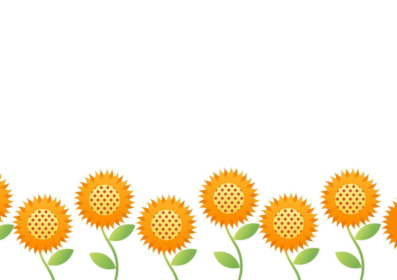 sunflower background with natural theme vector