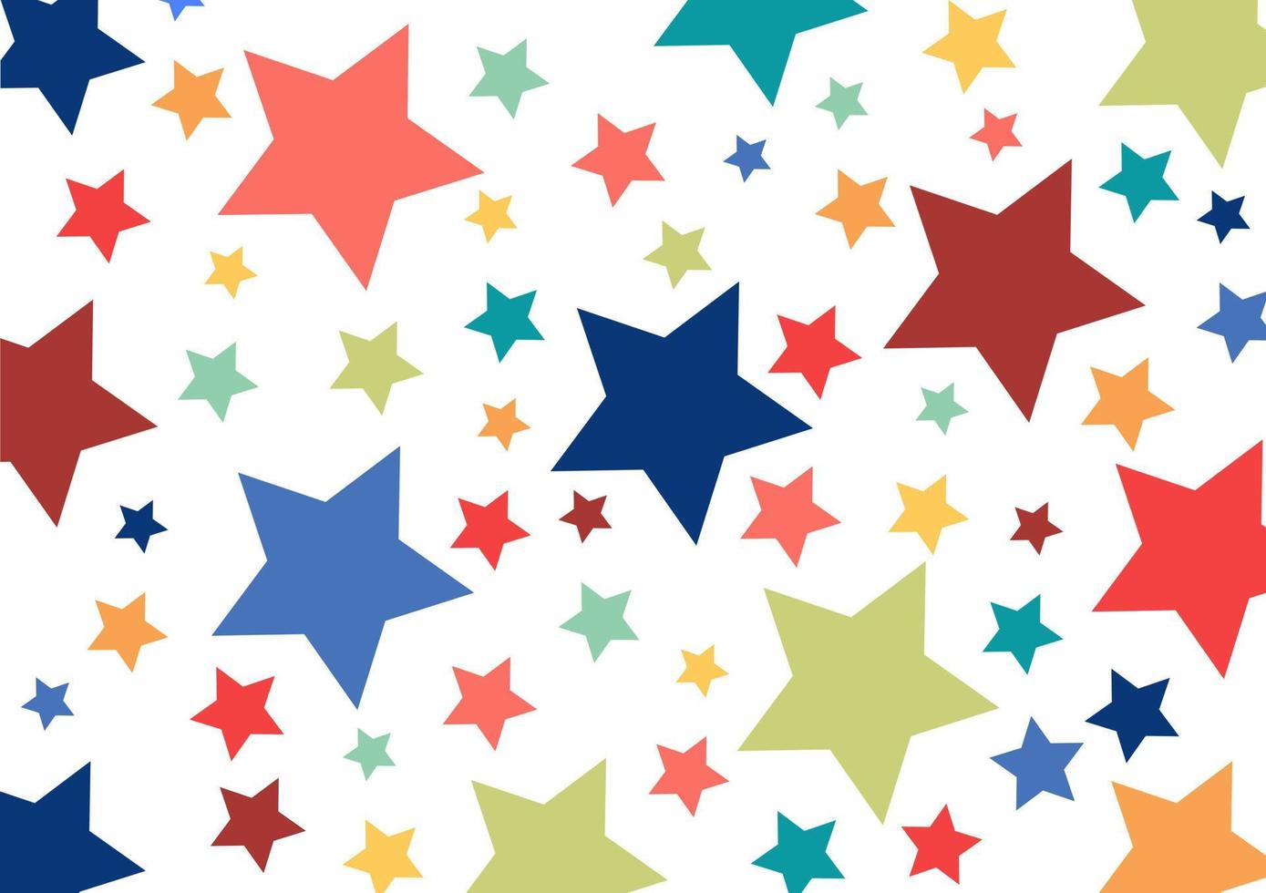 Hermoso fondo de estrellas de colores, con un tema brillante y alegre. vector