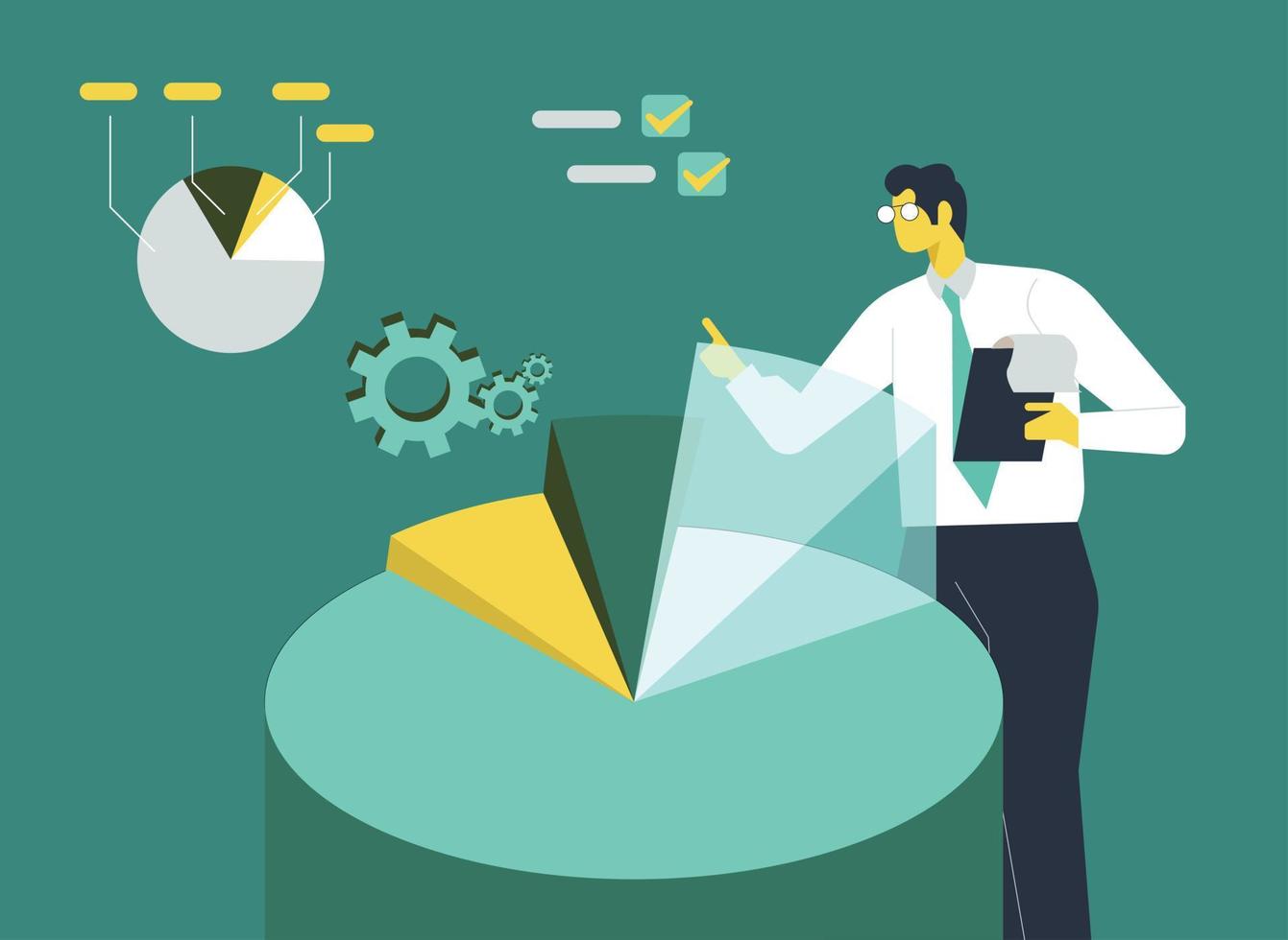 Data analysis concept illustration vector