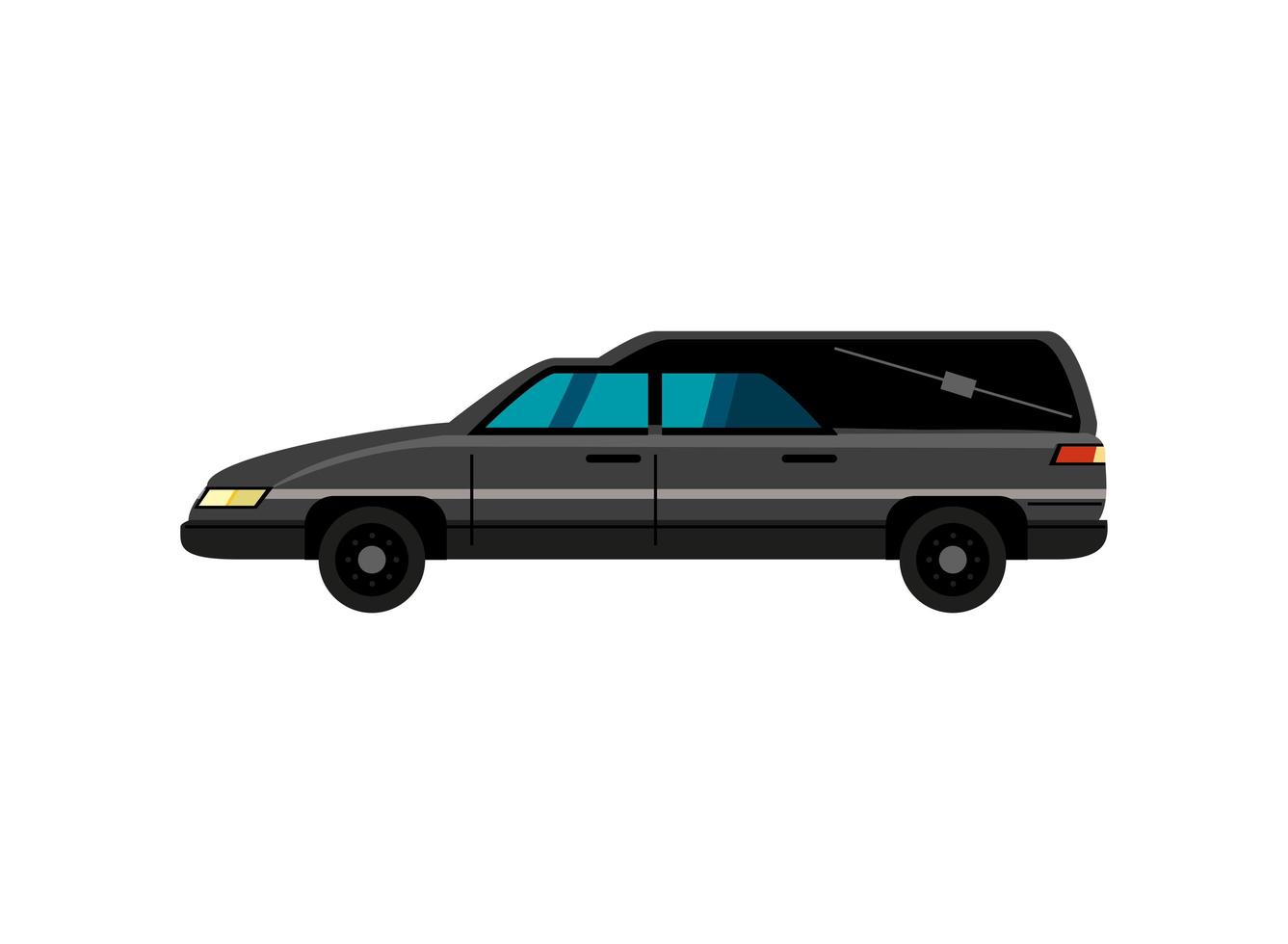 hearse car transport vector