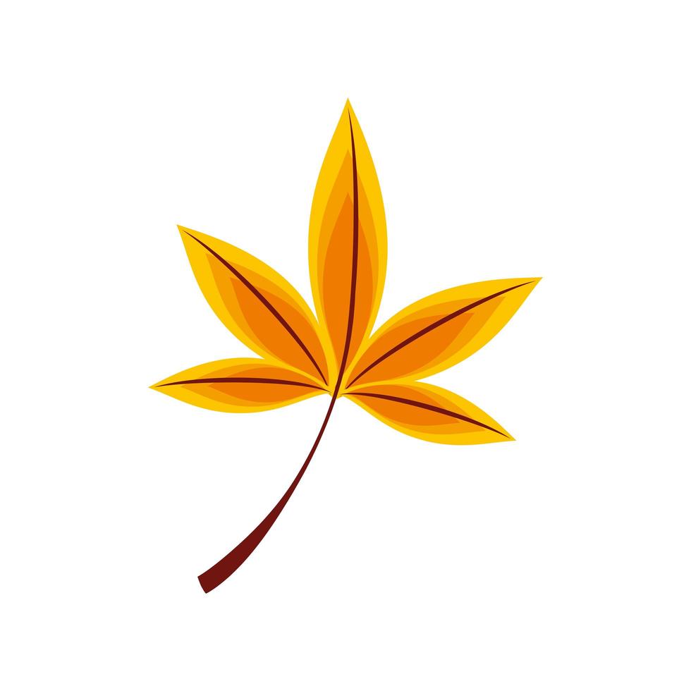 yellow fall leaf vector