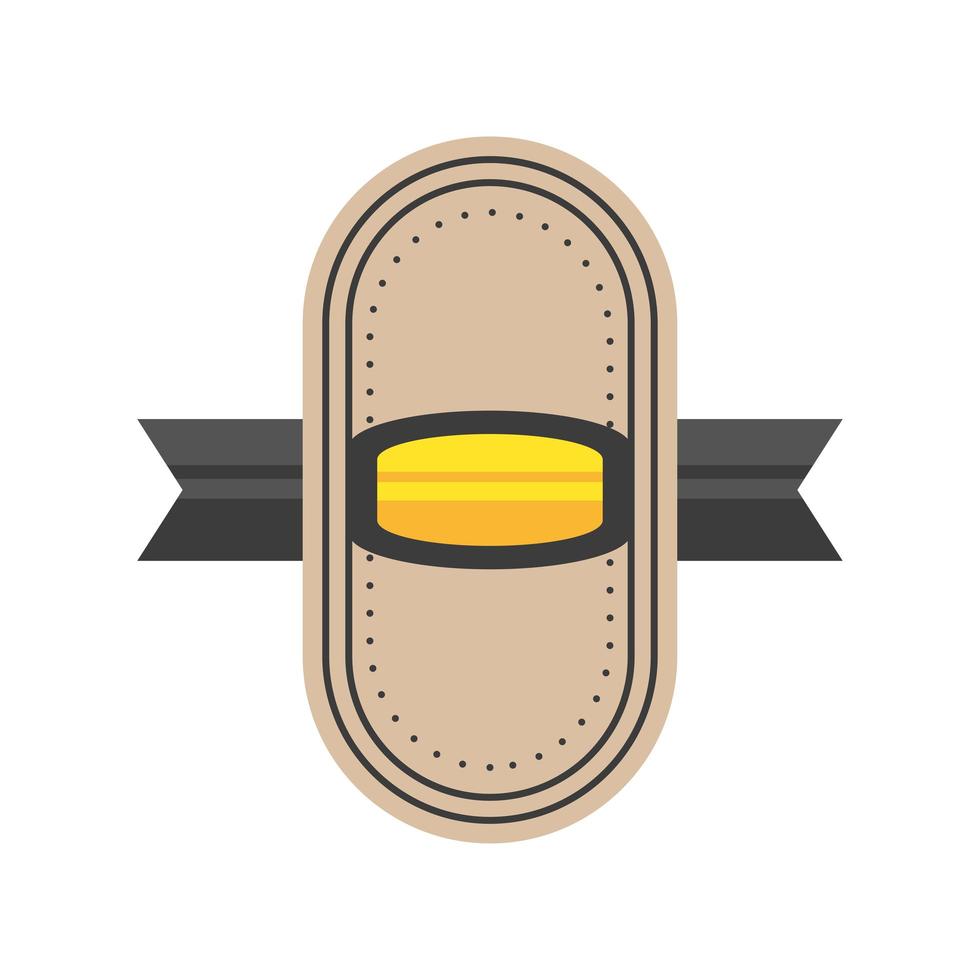 oval label ribbon vector