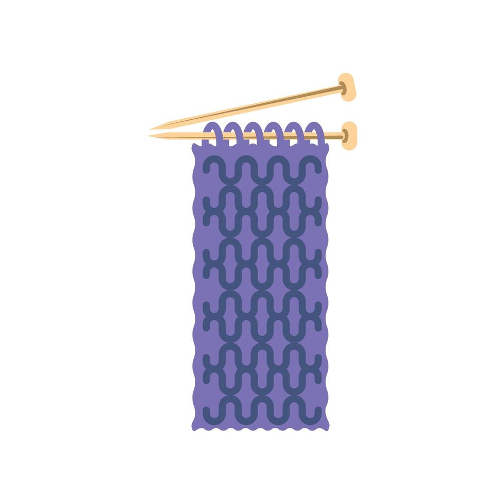yarn and a knitting needles vector
