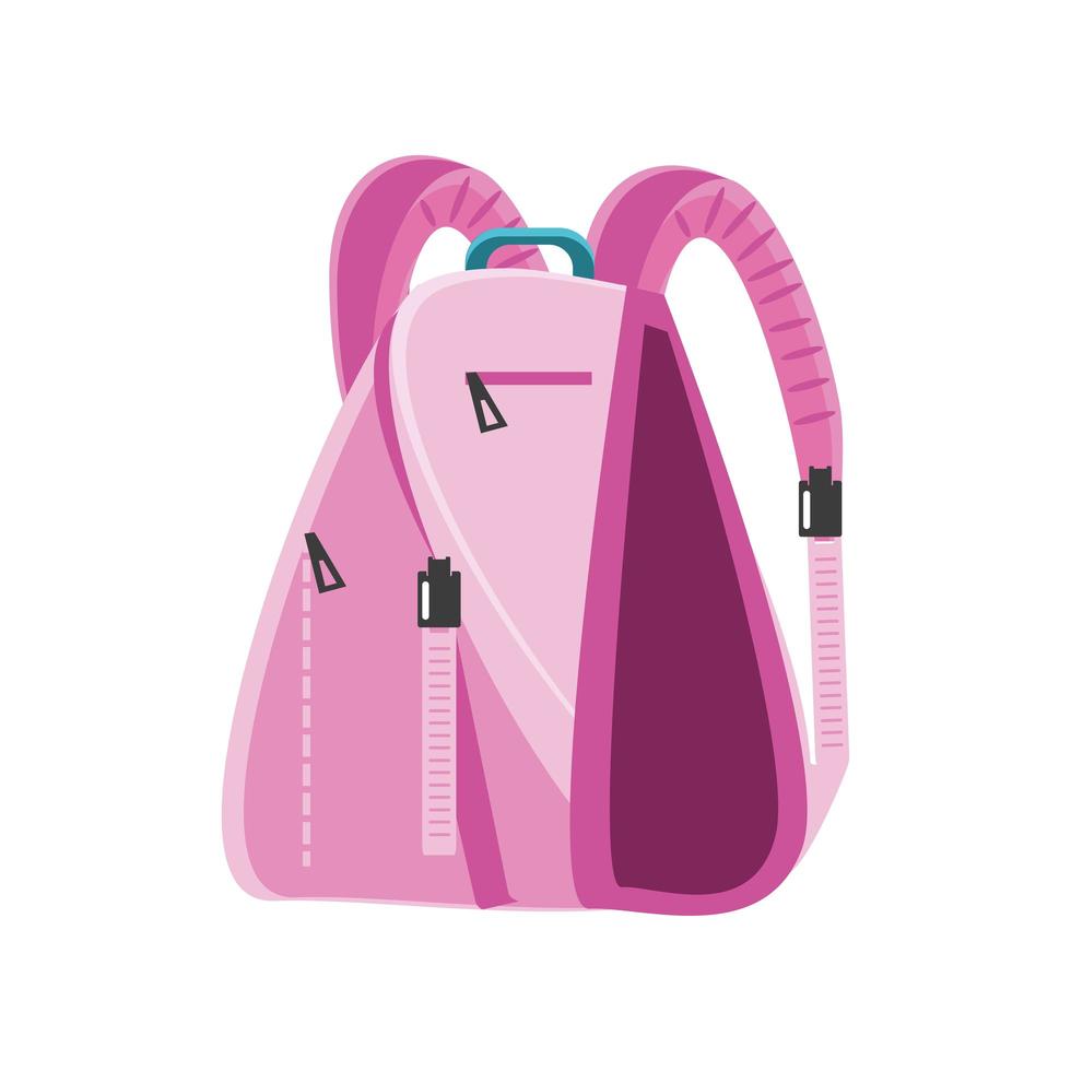 mochila rosa vector