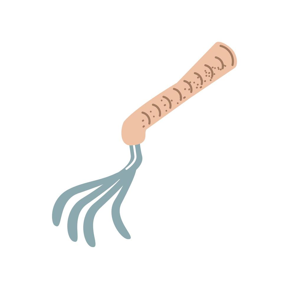 garden rake tool vector