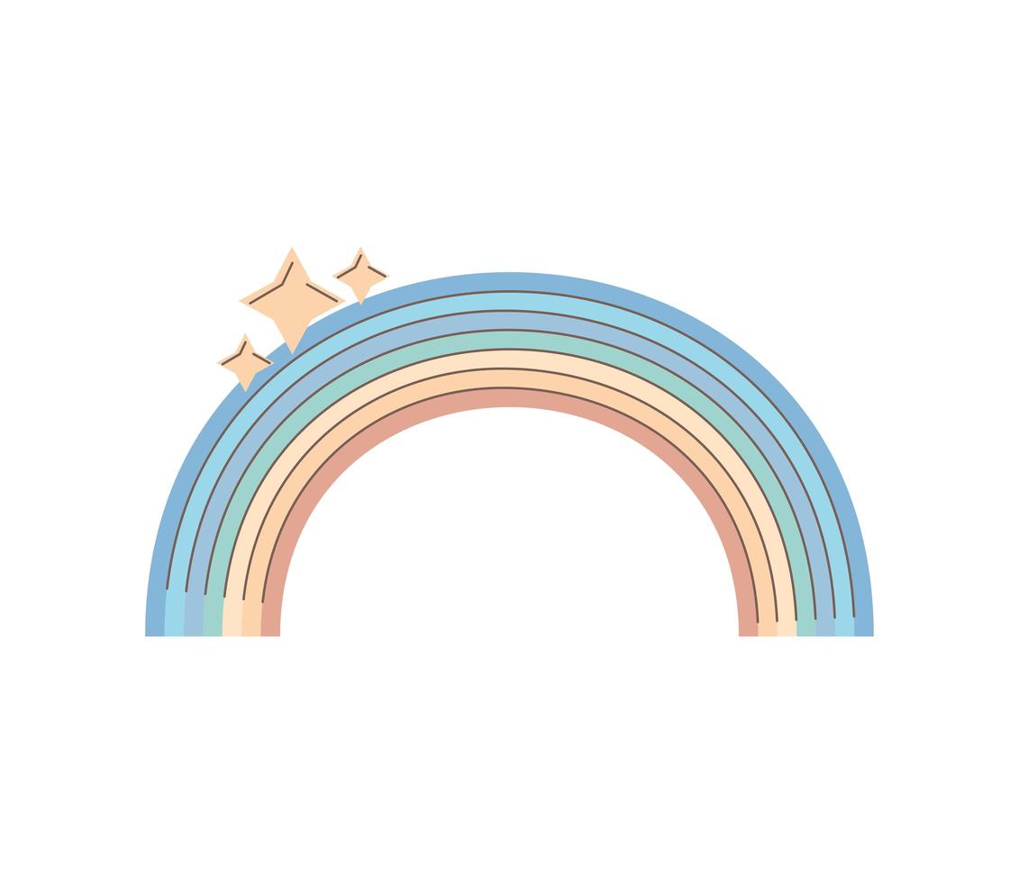 rainbow magic fantasy vector