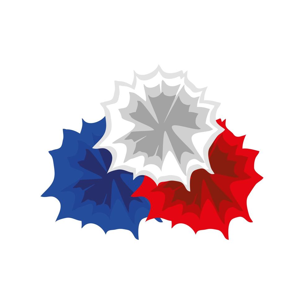 spots color french flag vector