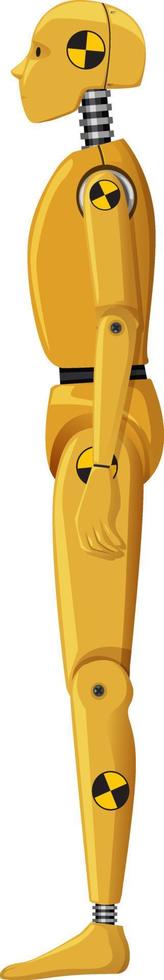 Crash test dummy on white background vector