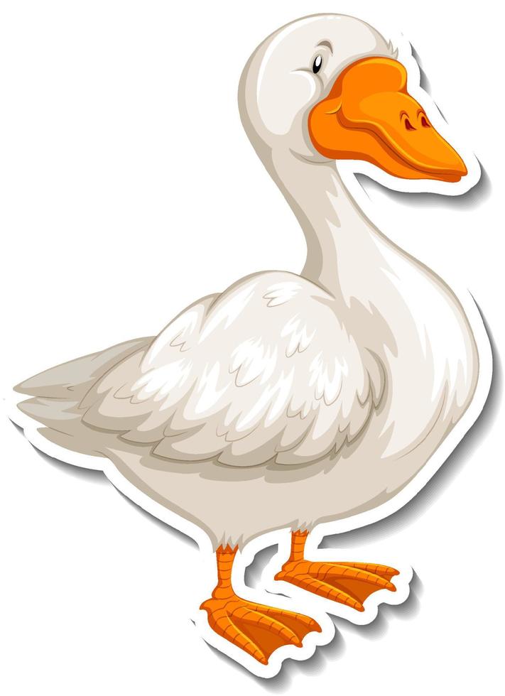 Duck animal farm animal cartoon sticker vector