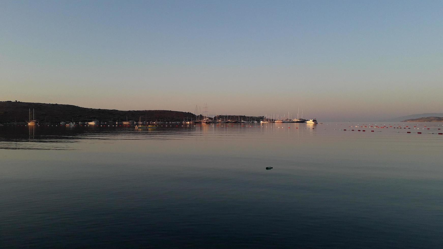 Gumbet, Bodrum Aegean sea bay and beach panorama photo