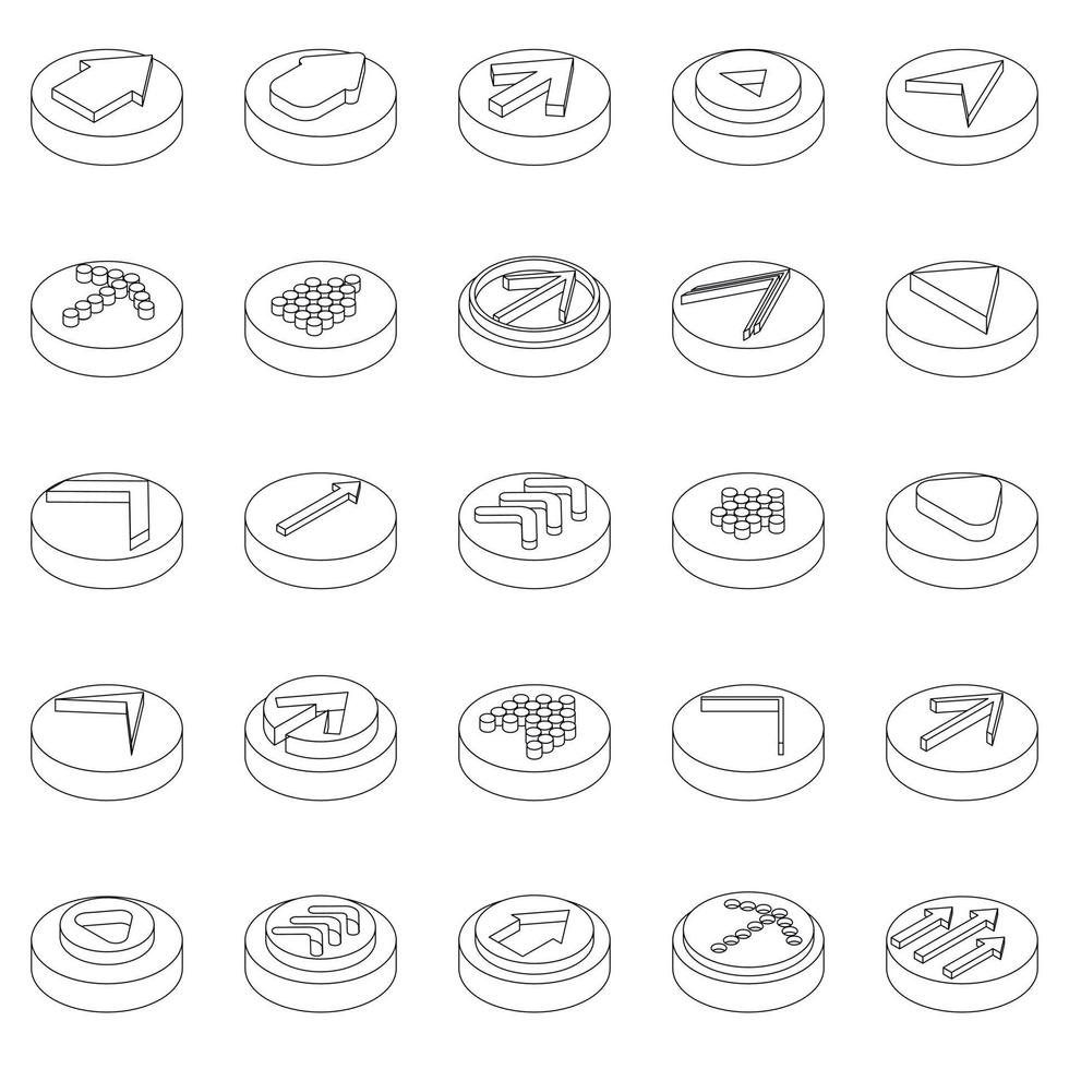 Arrow icon set vector