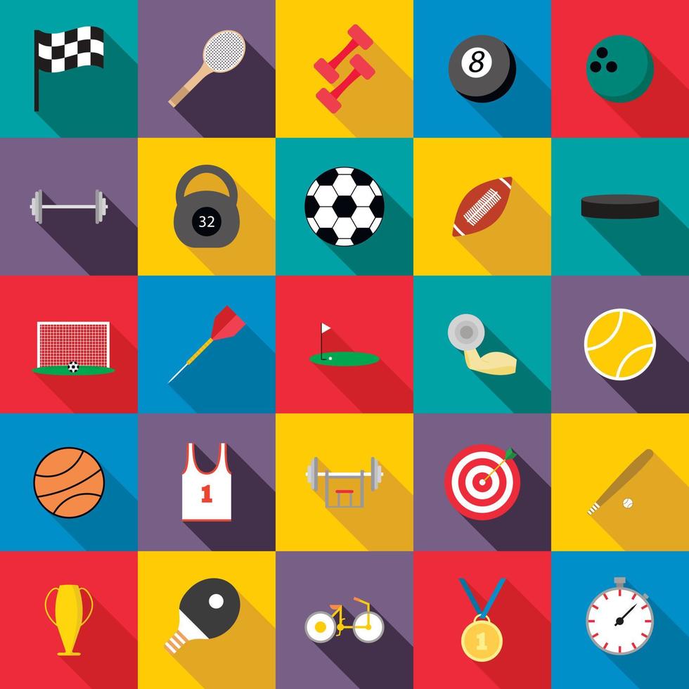 Sports set icons vector