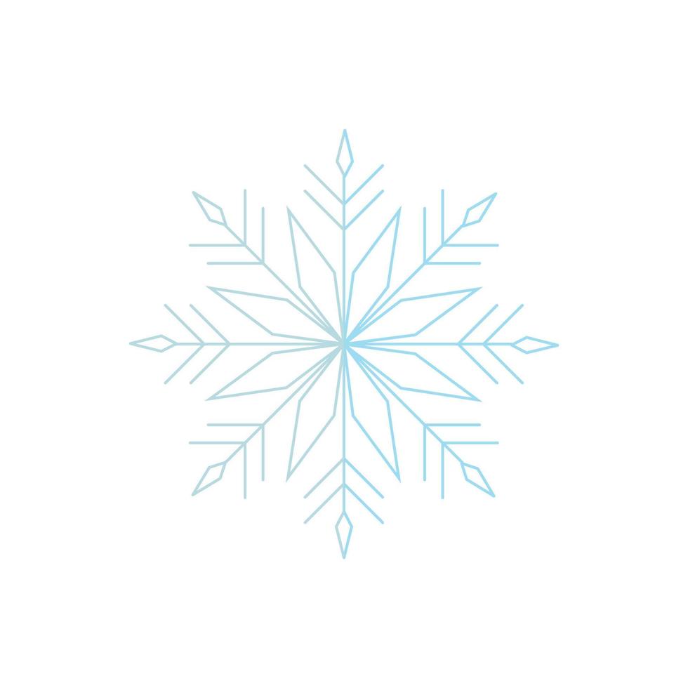 SNOWFLAKE Icon vector Line on white background image for web, presentation, logo, Icon Symbol.