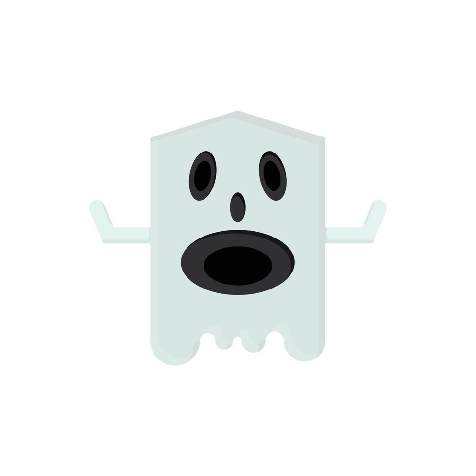 Ghost Haloween Icon vector Line on white background image for web, presentation, logo, Icon Symbol