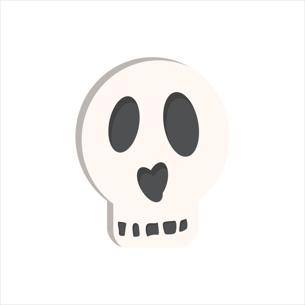 Skull, Skeleton head, bone Icon vector Line on white background image for web, presentation, logo, Icon Symbol