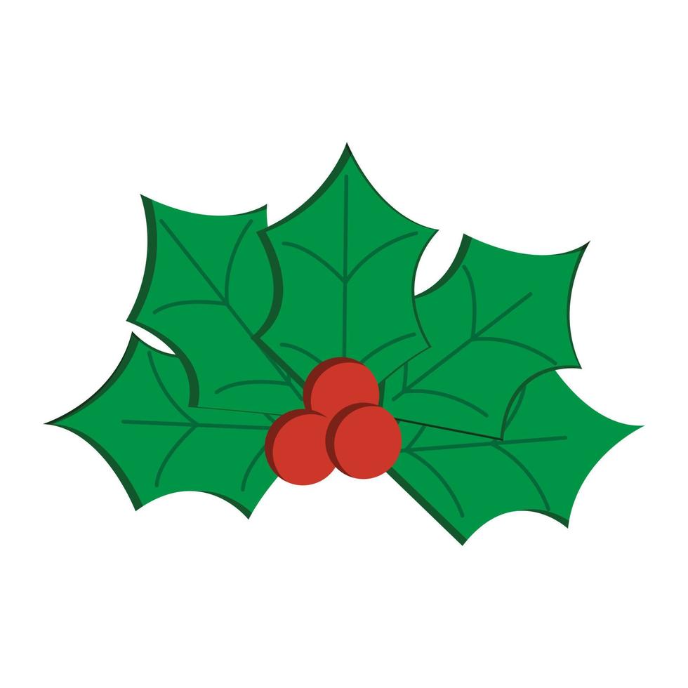 vector de icono de hoja de Navidad para web, presentación, logotipo, icono, etc.