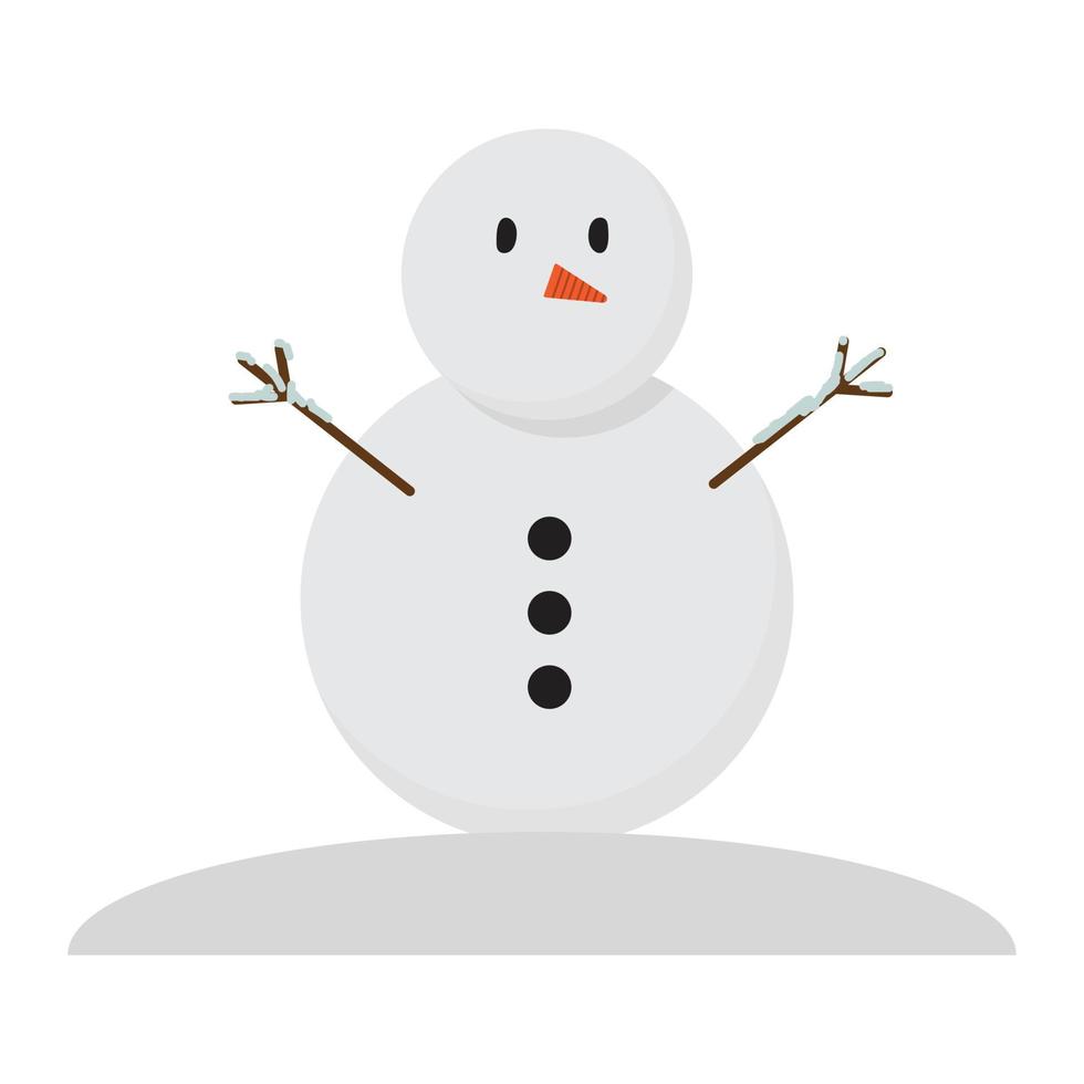 vector de icono de muñeco de nieve para web, presentación, logotipo, icono, etc.