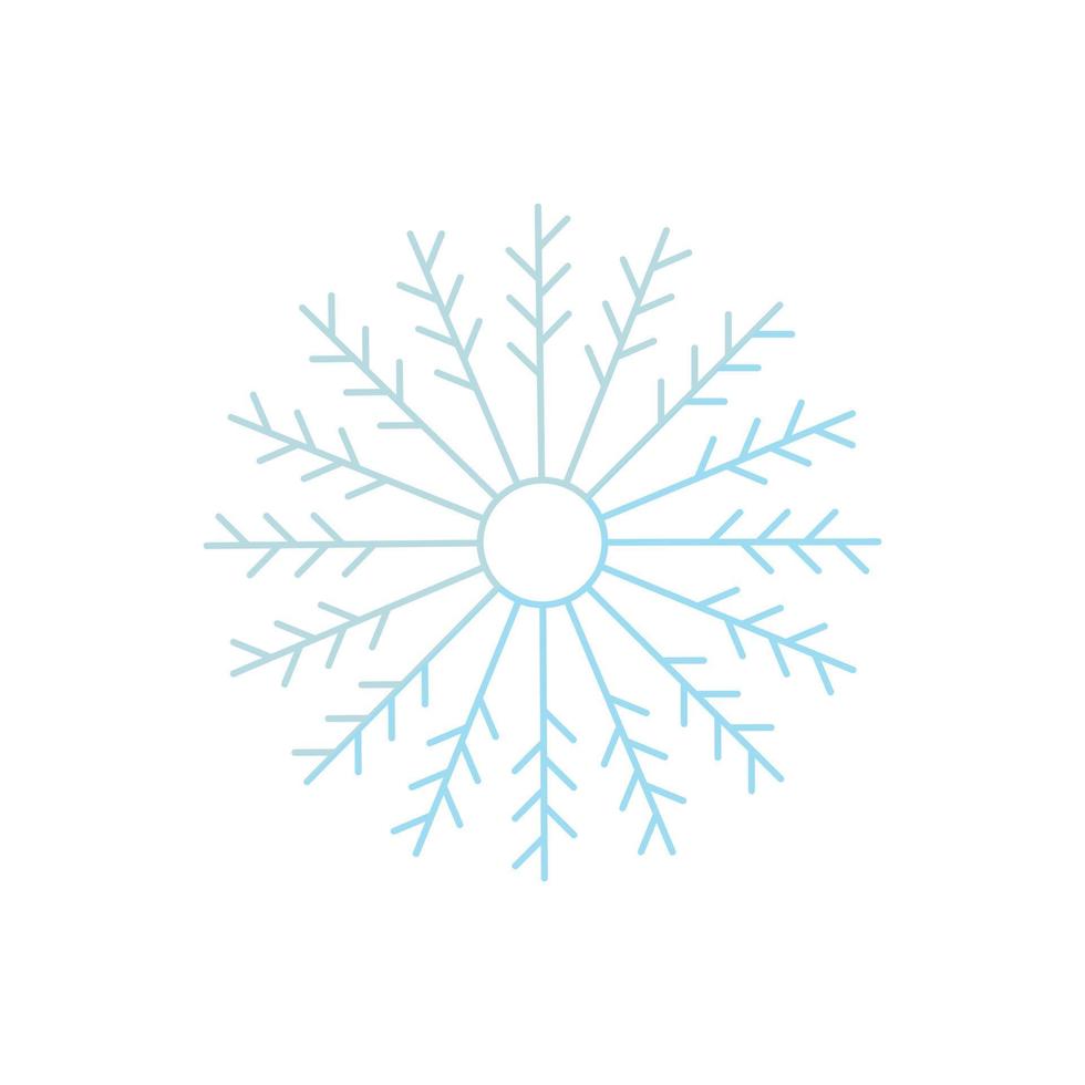 SNOWFLAKE Icon vector Line on white background image for web, presentation, logo, Icon Symbol.