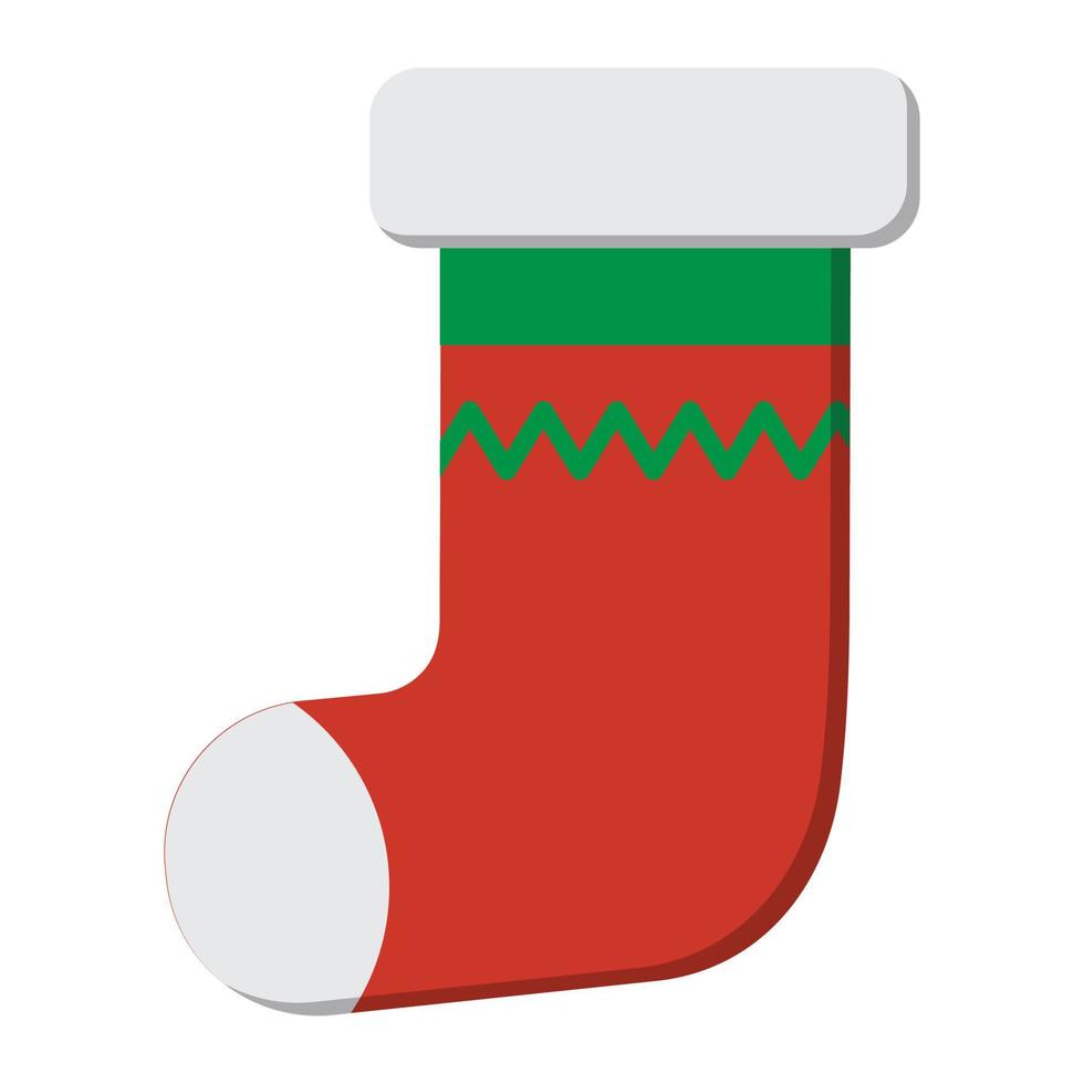 Socks Christmas Icon Vector For Web, Presentation, Logo, Icon, Etc