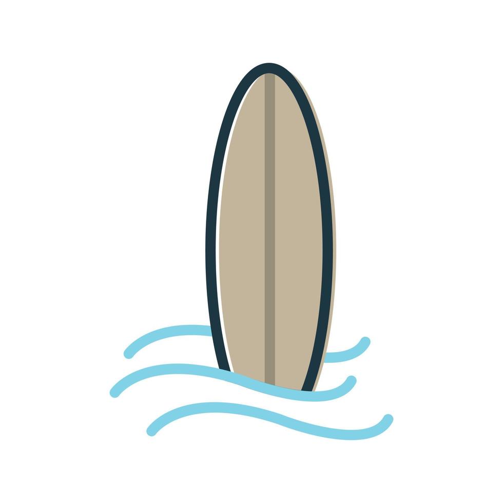 icono de surf, vector de icono de tabla de surf, icono de línea de surf logo, imagen de icono de barco, ilustración de tabla de surf para web, móvil, logo,