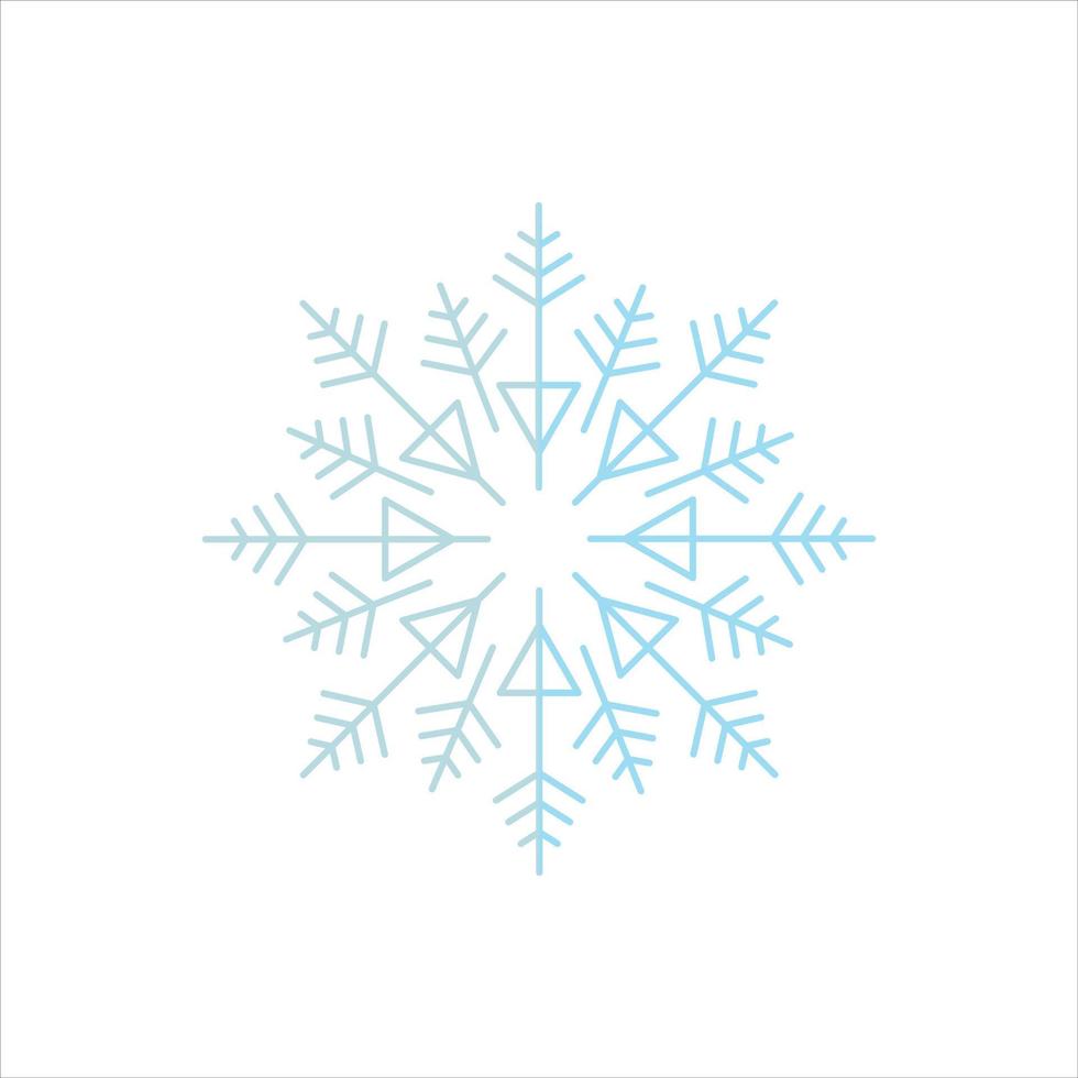 línea de vector de icono de copo de nieve sobre imagen de fondo blanco para web, presentación, logotipo, símbolo de icono.