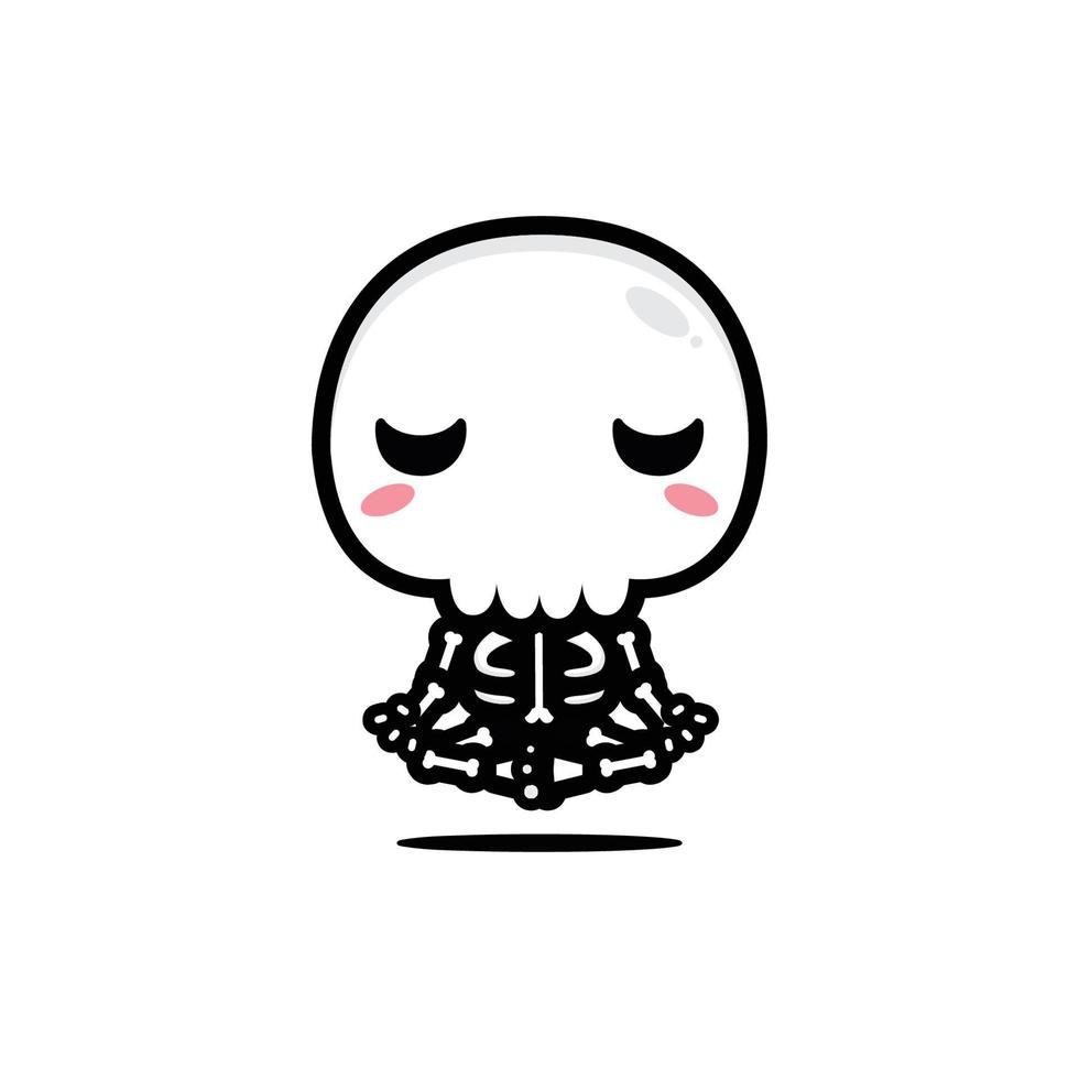 skull vector design pose meditation