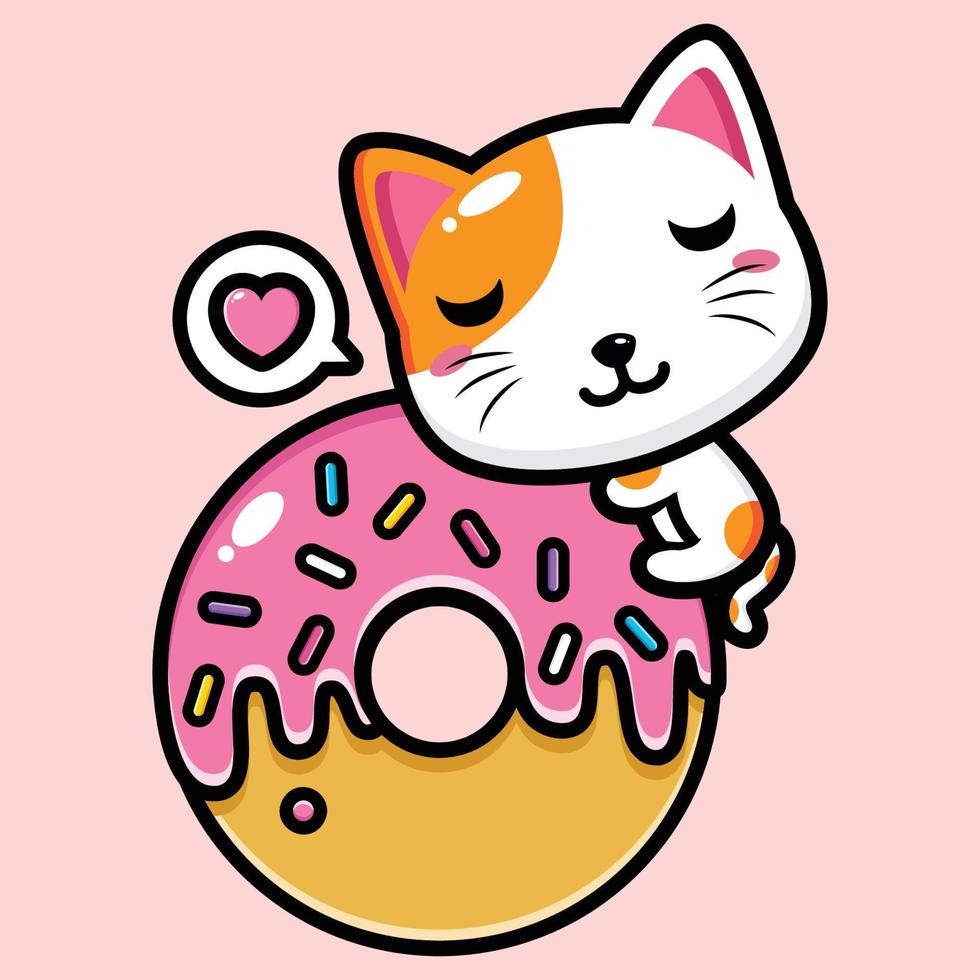 cute cat mascot vector design