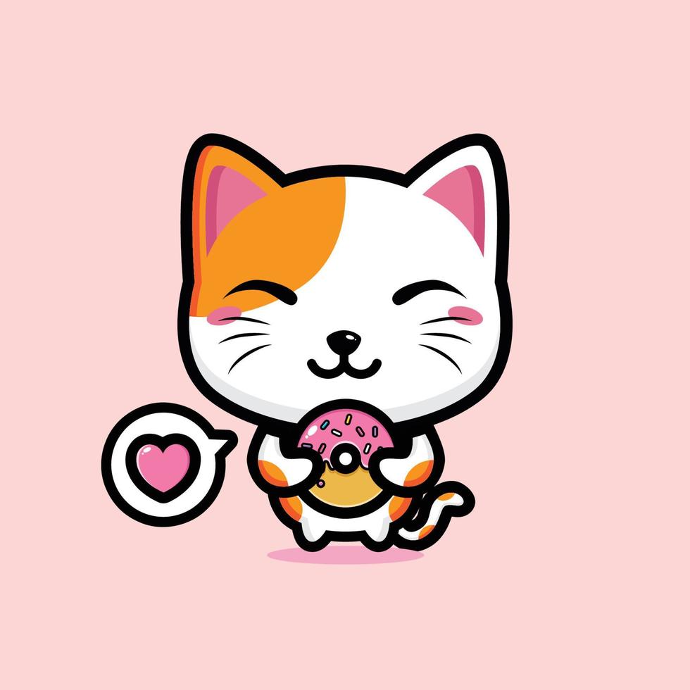 cute cat mascot vector design