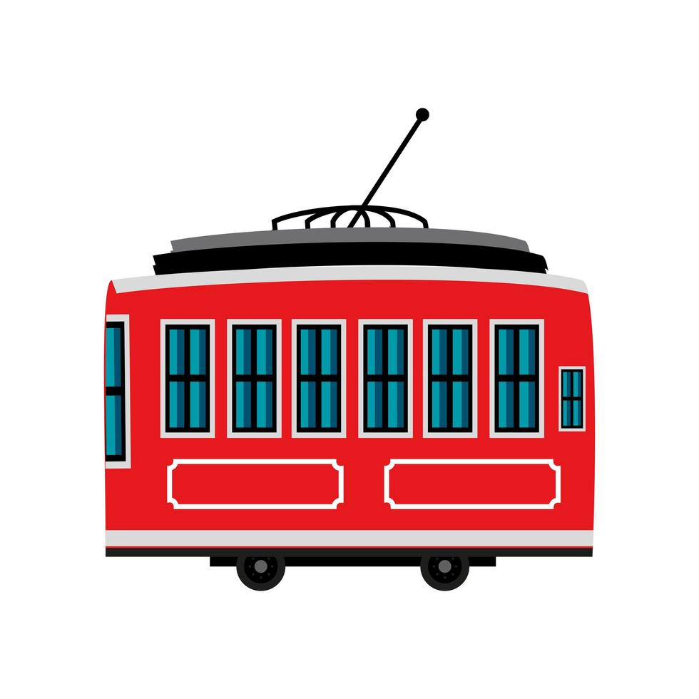 tram wagon transport vector