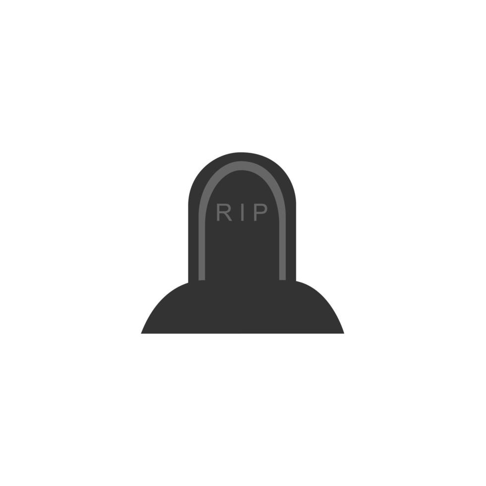 Simple Grave Icon Sign Flat Illustration on White Background vector