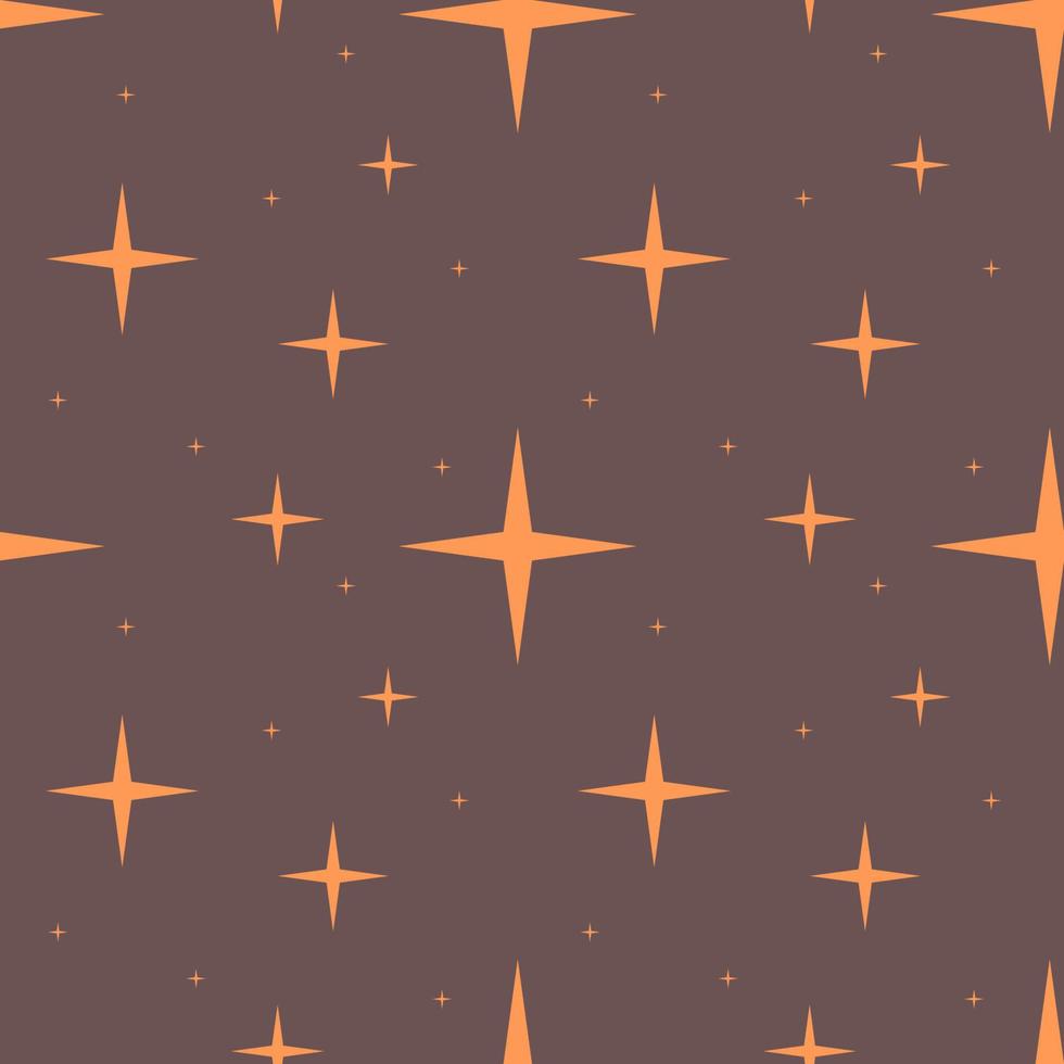 Halloween Blink Star Seamless Pattern Purple Design vector