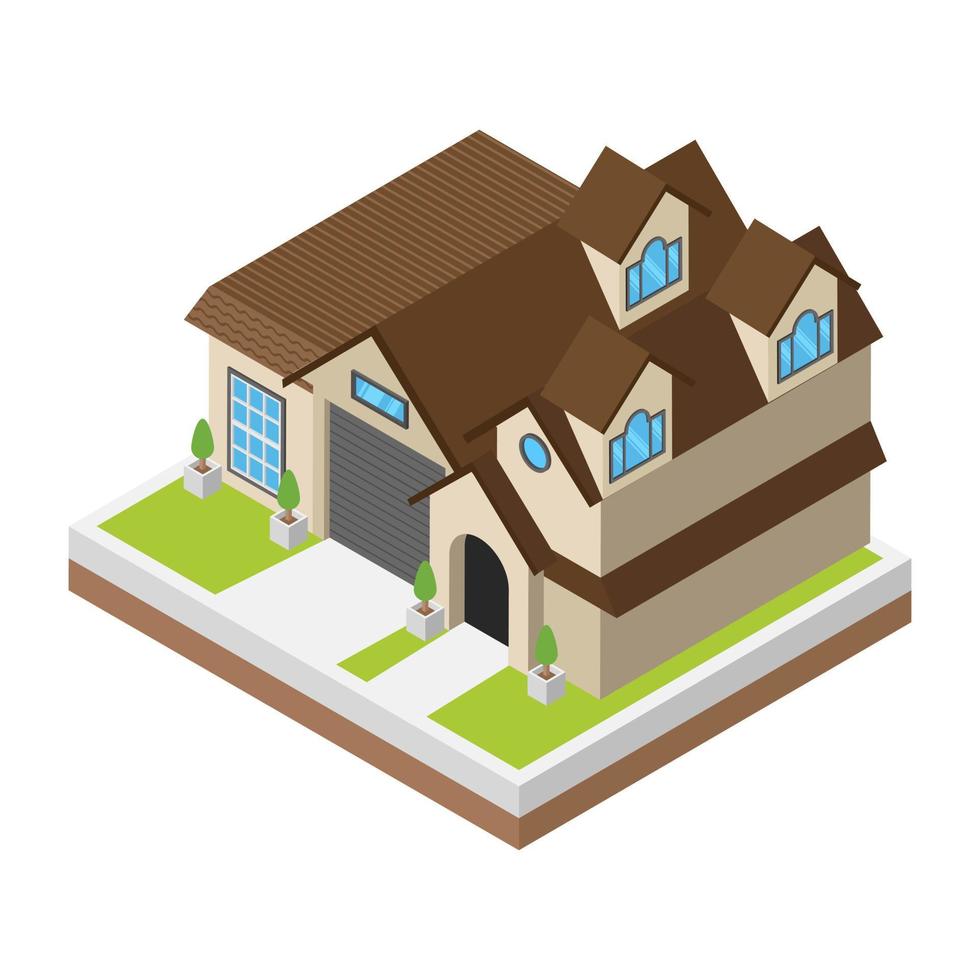 Trendy  Cottages Concepts vector