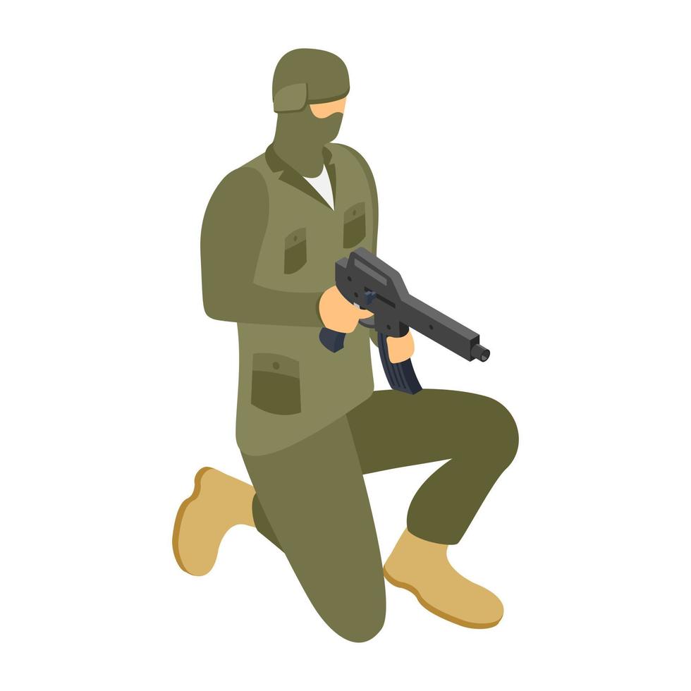 Fighting Soldier Concepts vector
