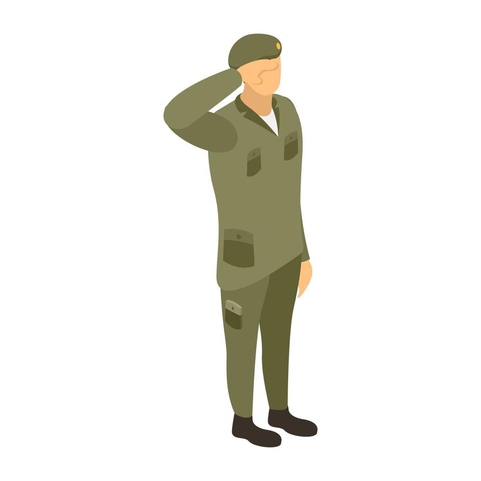 conceptos de persona militar vector