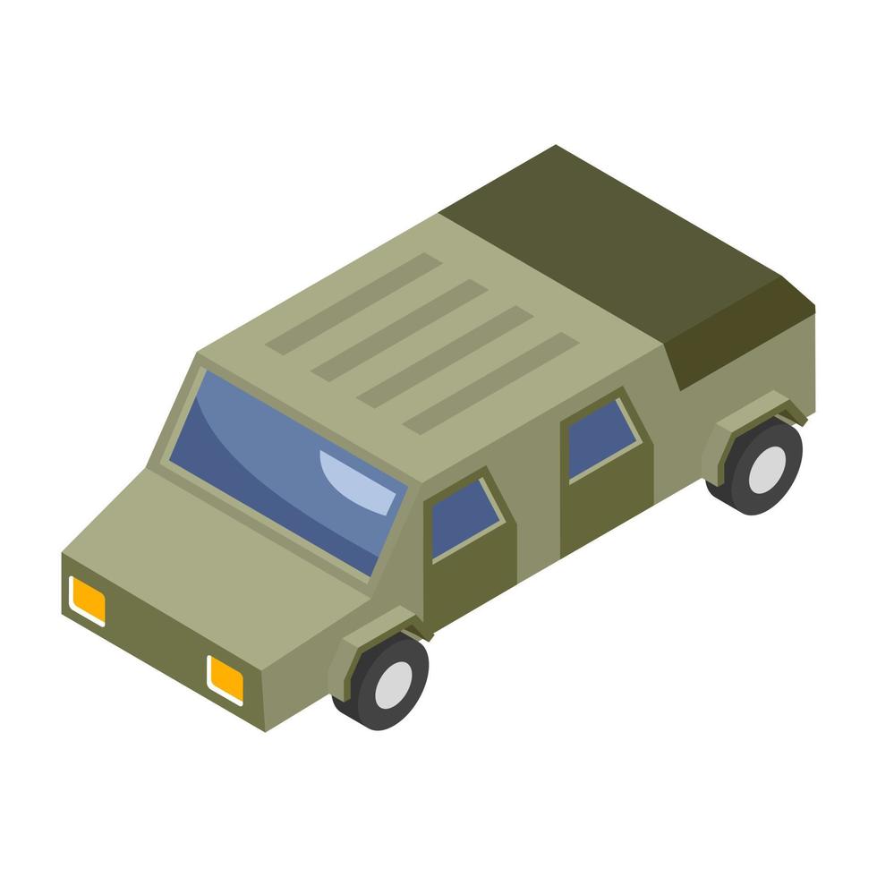 conceptos de furgoneta militar vector