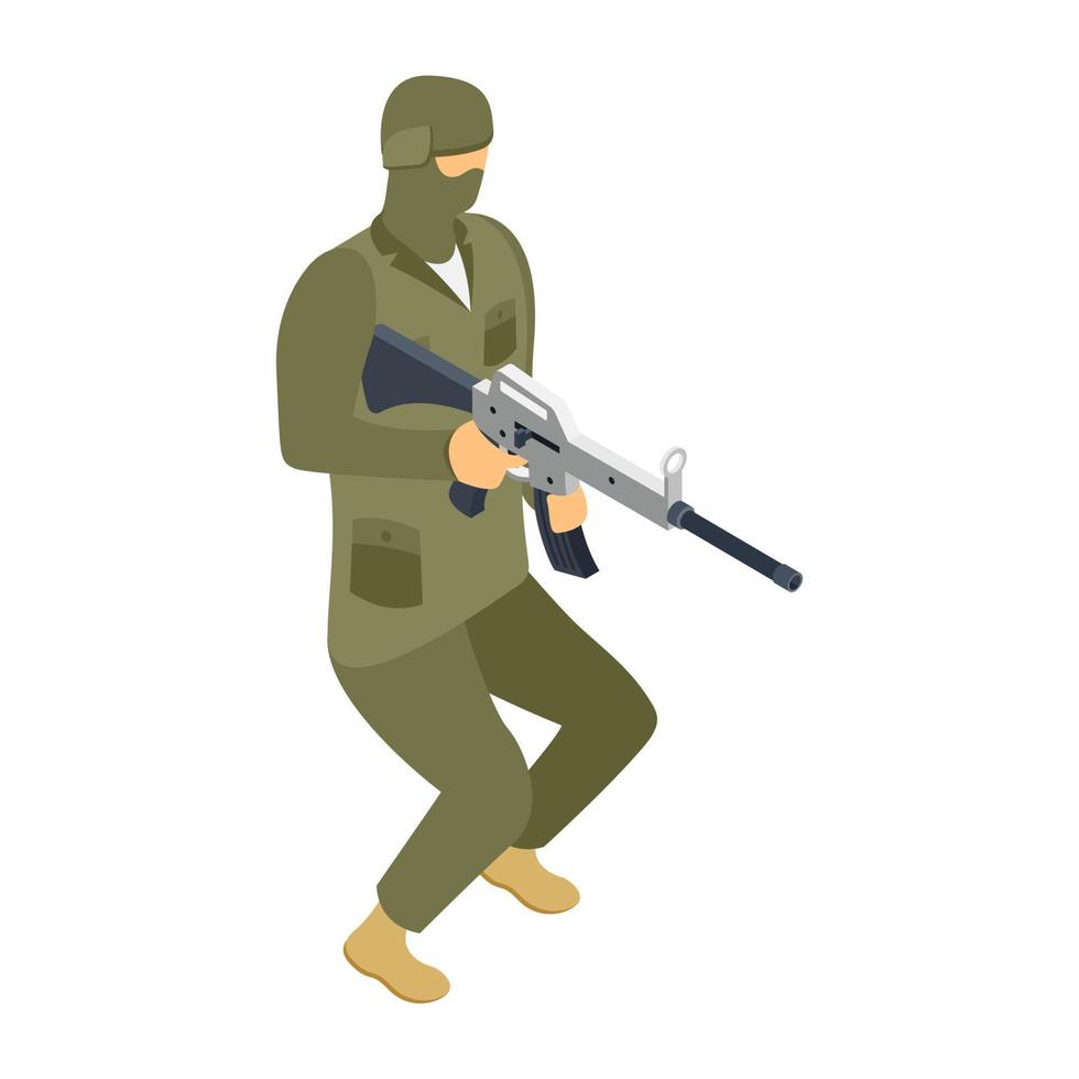 Fighting Soldier Concepts vector