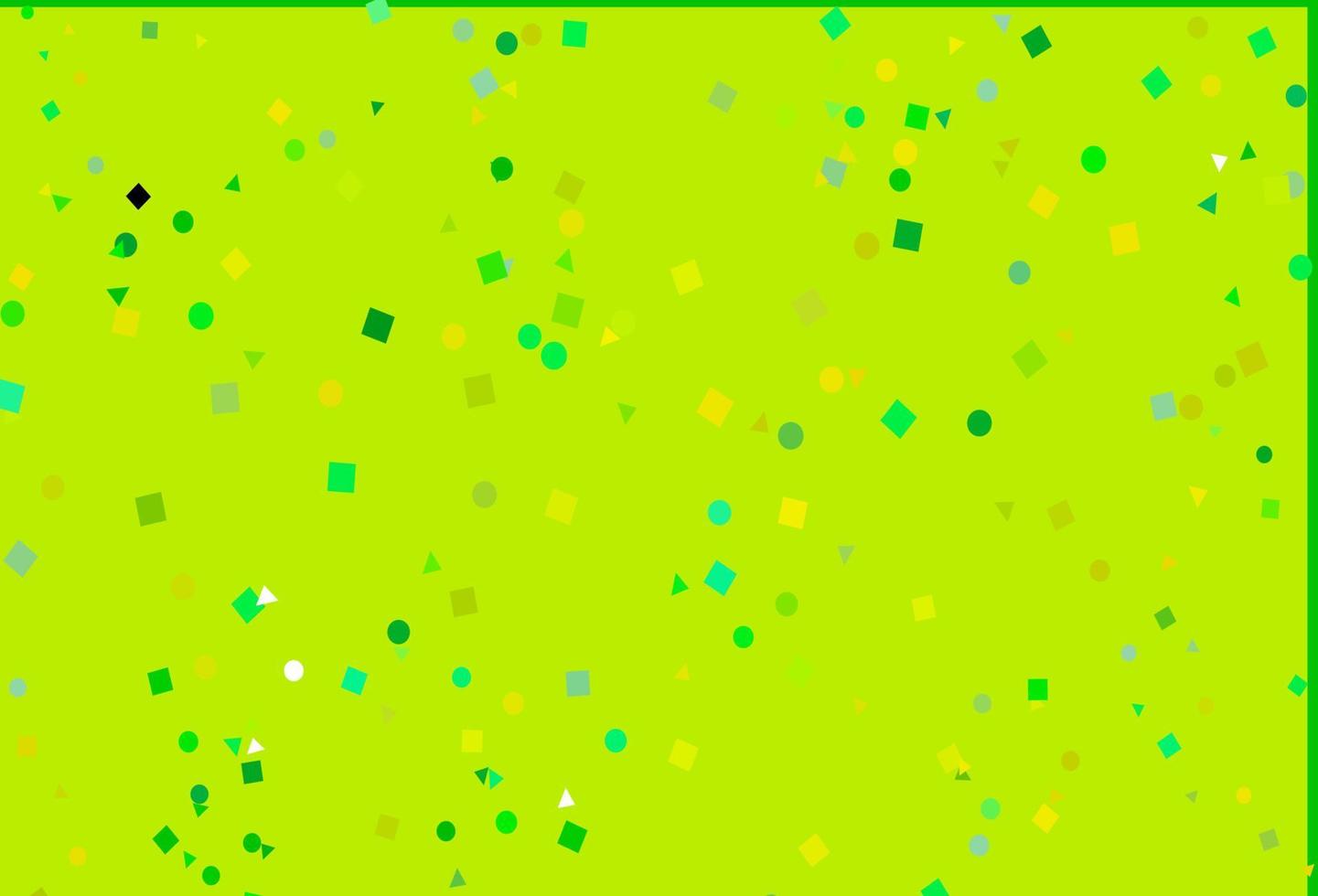 Light Green, Yellow vector background with triangles, circles, cubes.