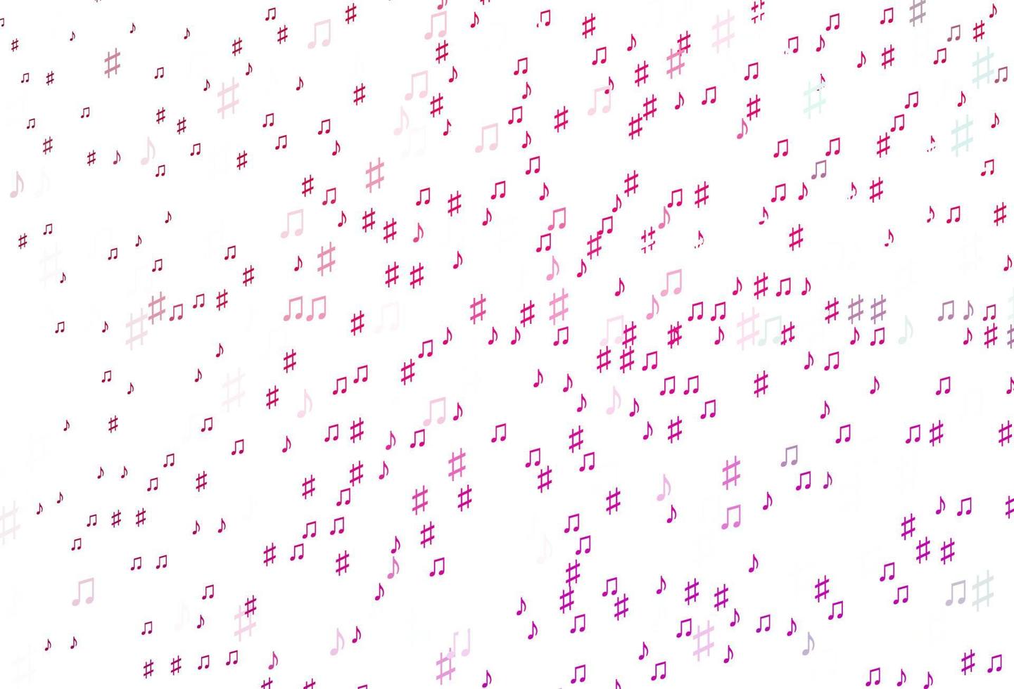 Light Purple, Pink vector pattern with music elements.