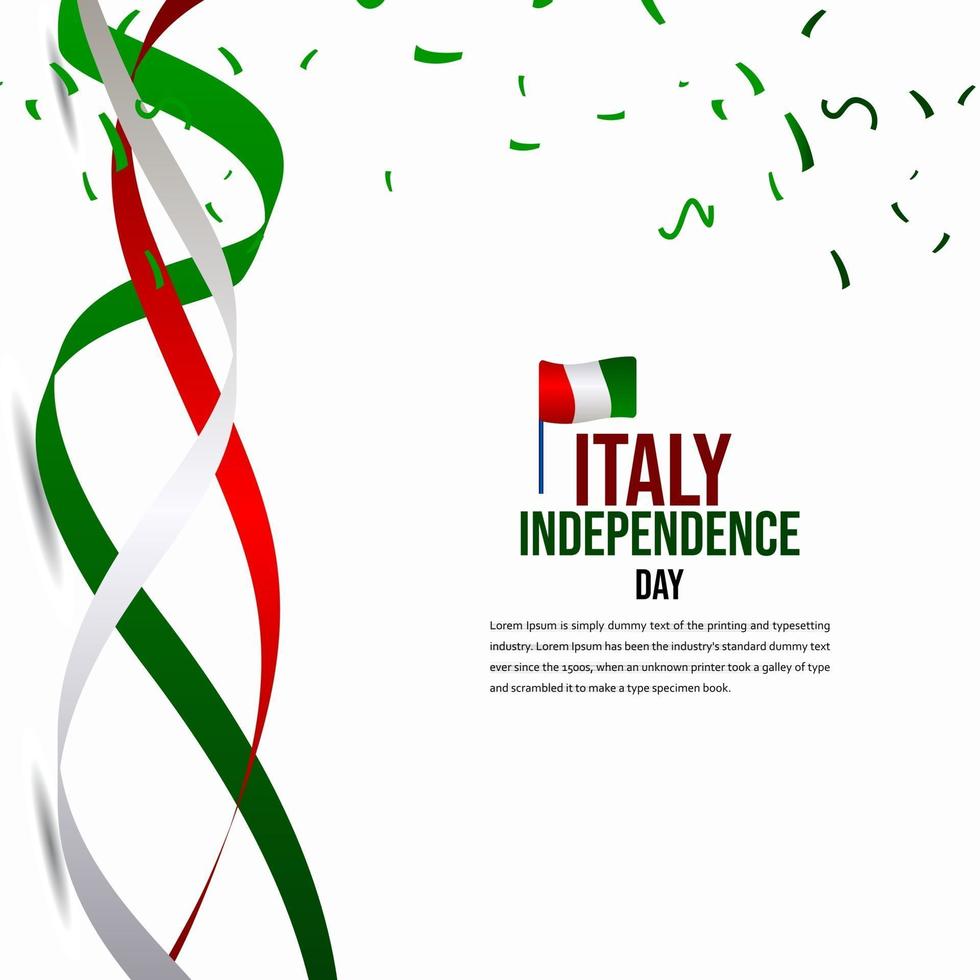 Italy Independence Day Celebration Vector Template Design Illustration