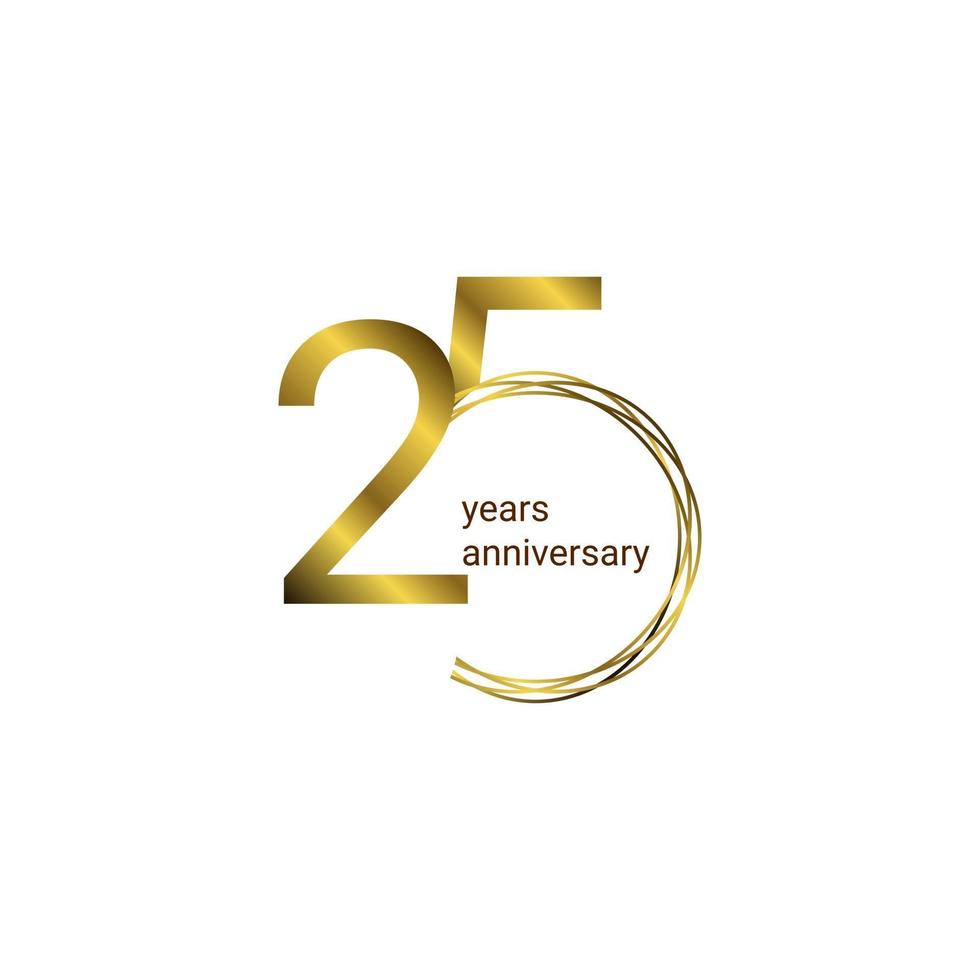 25 Years Anniversary Celebration Vector Template Design Illustration