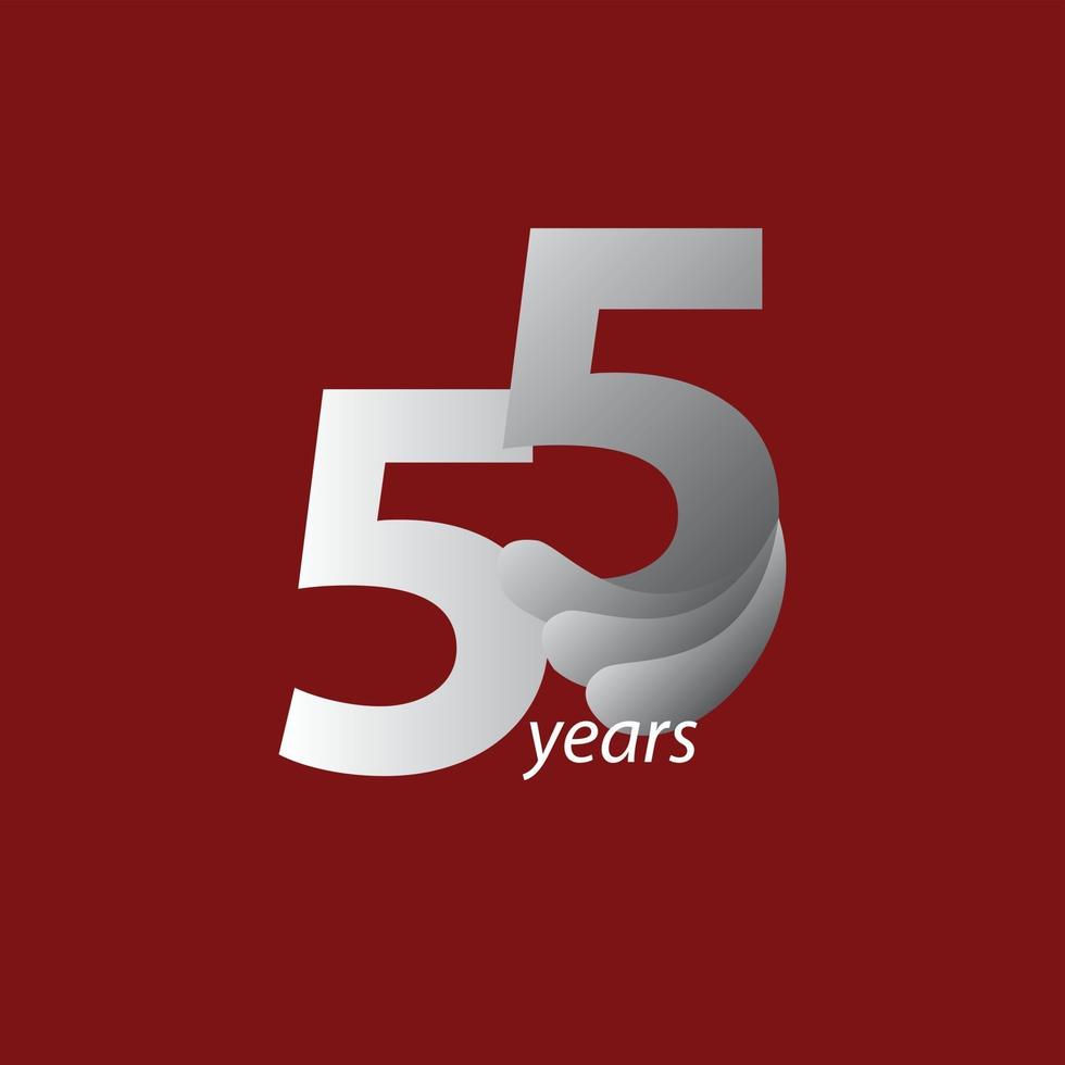 55 Years Anniversary Celebration Vector Template Design Illustration