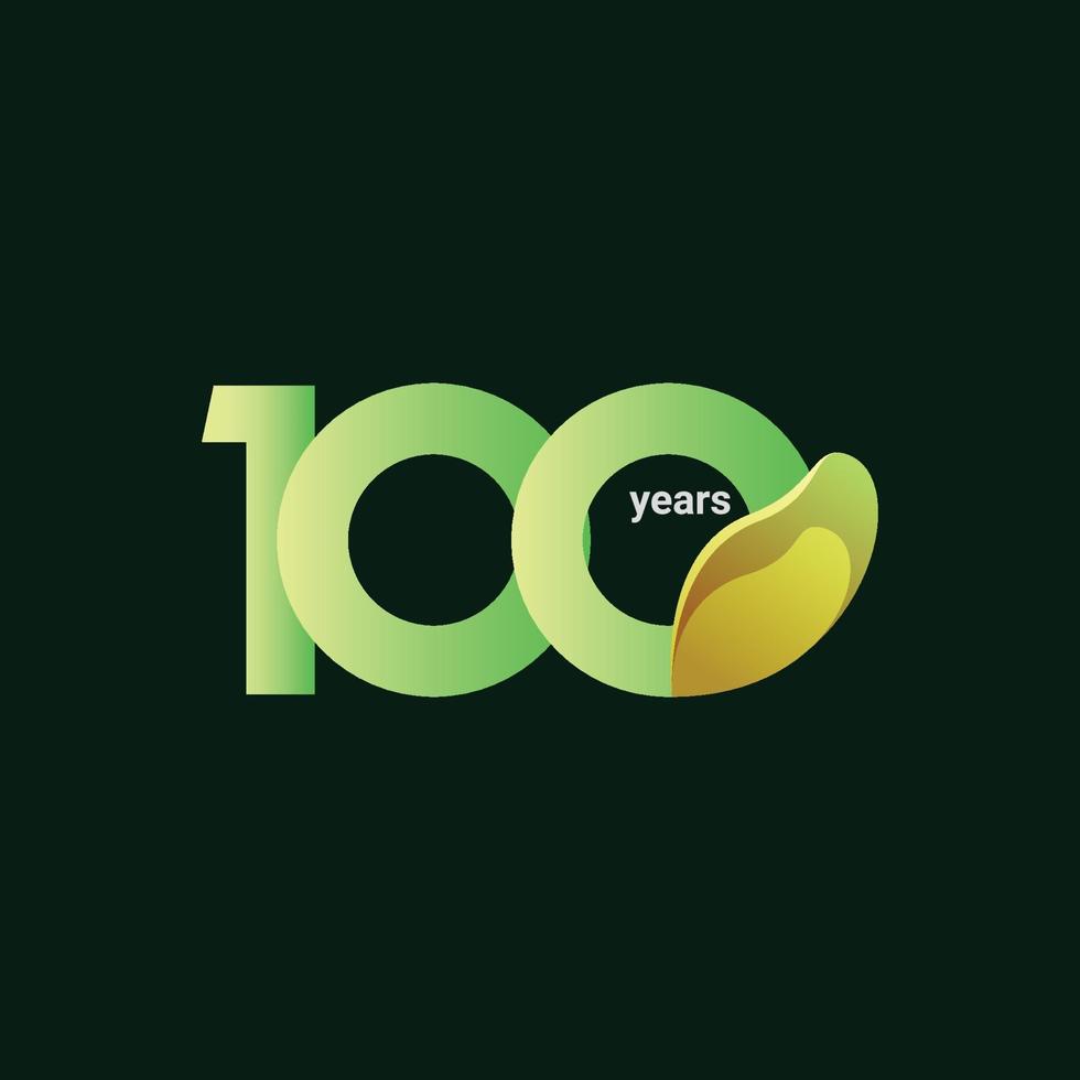 Ilustración de diseño de plantilla de vector de celebración de aniversario de 100 años