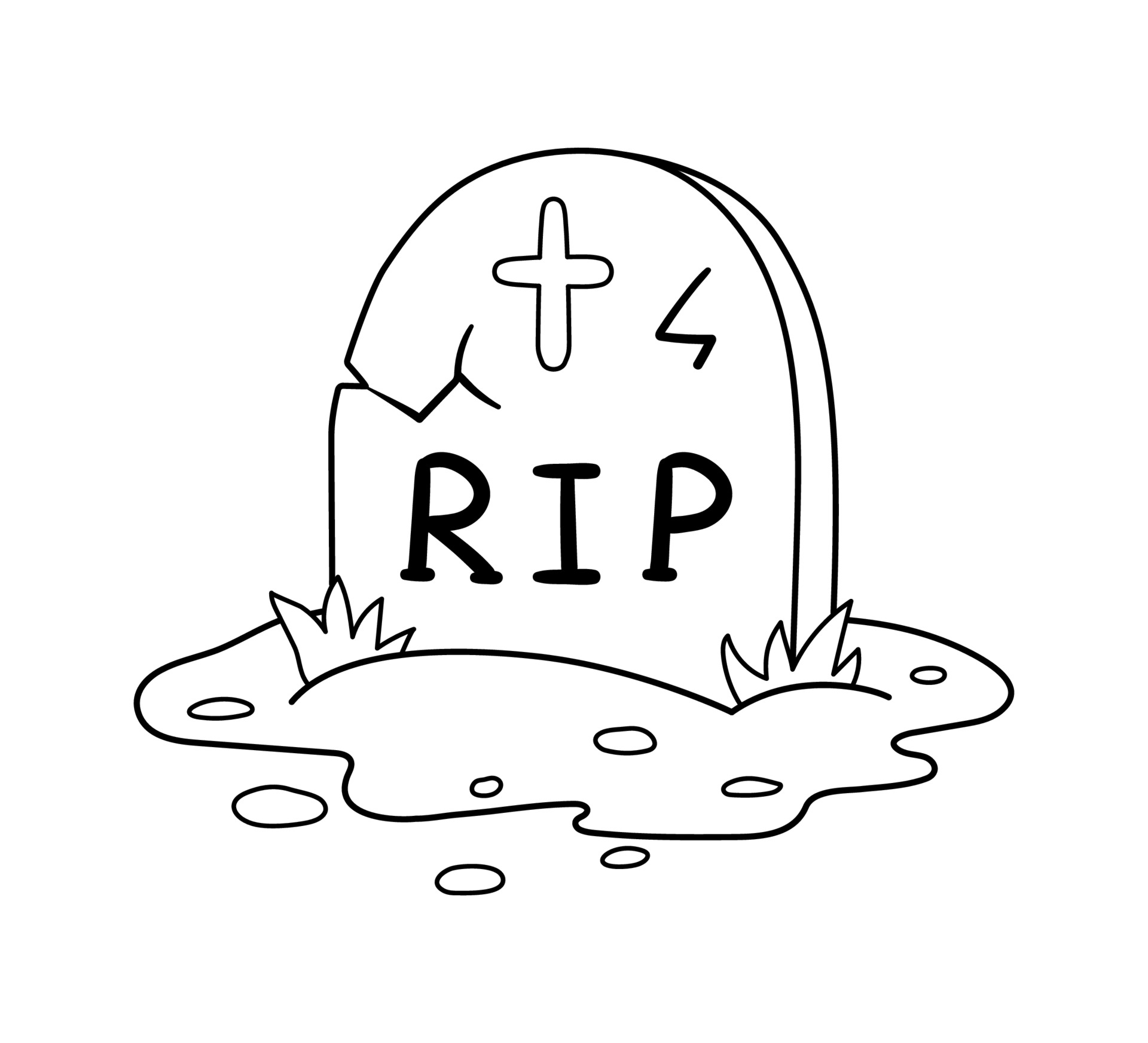 RIP Tombstone Halloween Doodle Illustration 11812355 PNG