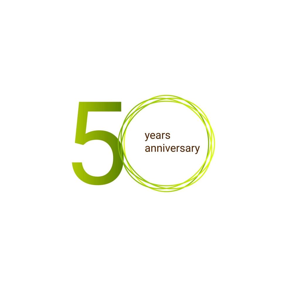 Ilustración de diseño de plantilla de vector de celebración de aniversario de 50 años