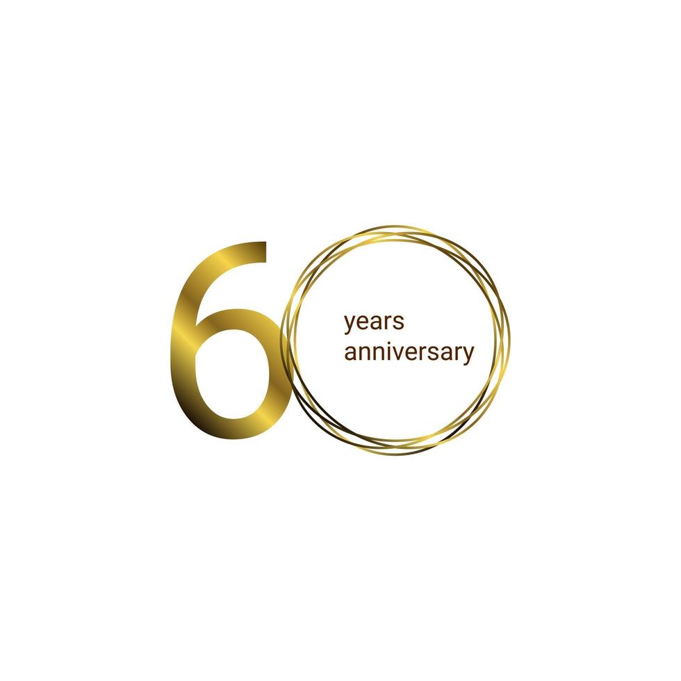 60 Years Anniversary Celebration Vector Template Design Illustration