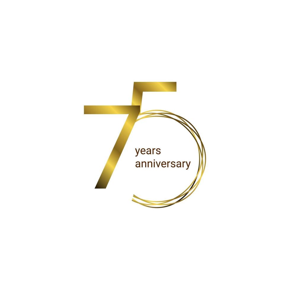 75 Years Anniversary Celebration Vector Template Design Illustration