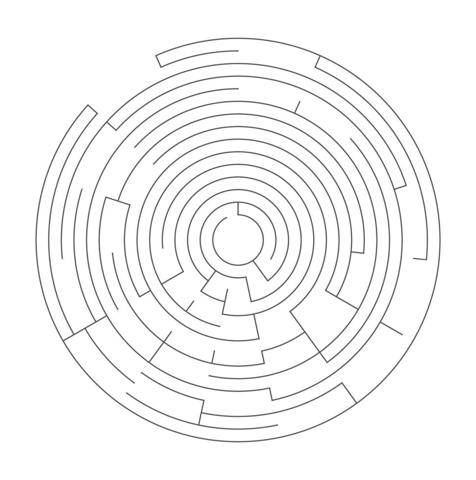 Vector maze template. Blank black and white labyrinth isolated on white background. Preschool printable educational activity or game sample.